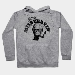 Misbehavin' Baby Billy Freeman Retro Black Sketch Design Hoodie